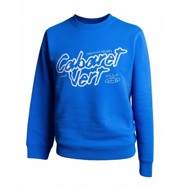 Sweat col rond bleu
