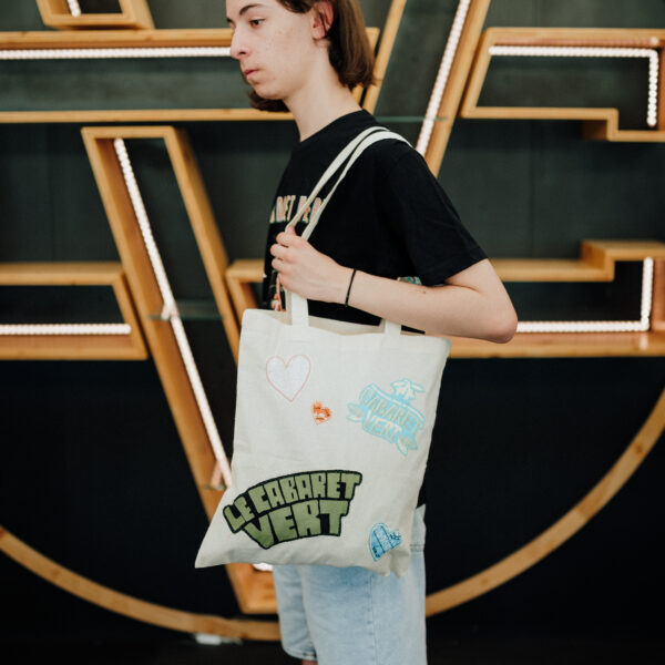 Totebag pimpé upcyclé - Cabaret Vert x Atelier Oniry